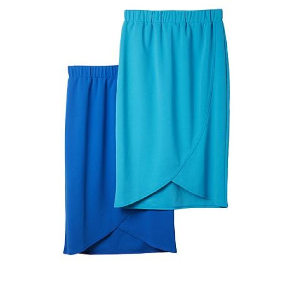 Slinky 2pk Luxe Crepe Tulip Pencil Skirts 667-393